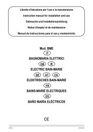 Mod. BME BAGNOMARIA ELETTRICI ELECTRIC BAIN-MARIE ...