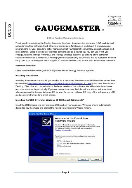 DCC55 - Gaugemaster.com