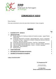 COMUNICADO Nº 16/2010 - Federação de Patinagem de Portugal