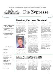 Die Zypresse - Studienfakultät für Forstwissenschaft und ...