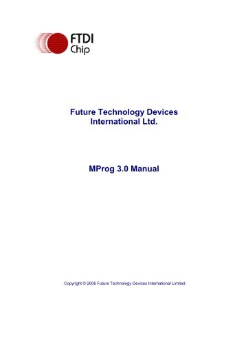 MProg 2 User Manual - FTDI