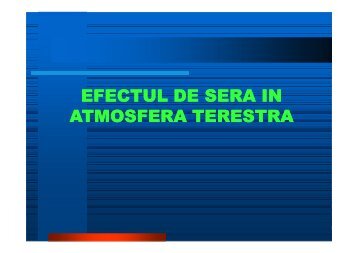 Efectul de sera in atmosfera terestra