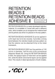 RETENTION BEADS II RETENTION BEADS ... - GC America