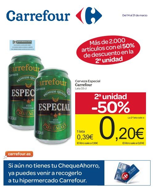 2a unidad -50% - Carrefour España