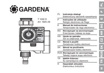 OM, Gardena, Su zamanlayıcısı electronic, Art 01825-29, 2012-05