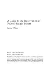 A Guide to Preservation of Judges' Papers - Federal Judicial Center