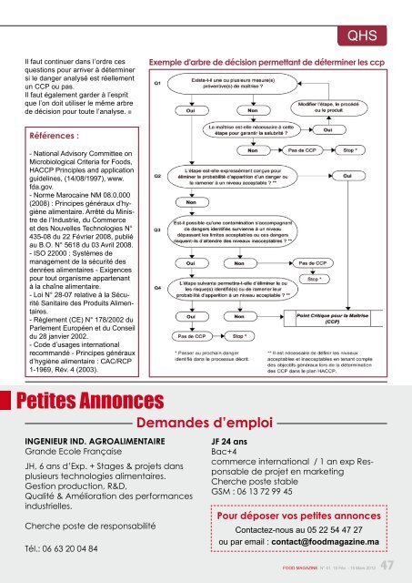 Un panel de solutions - FOOD MAGAZINE