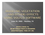 Modeling Vegetation (and other) Effects using VOLFLO Software