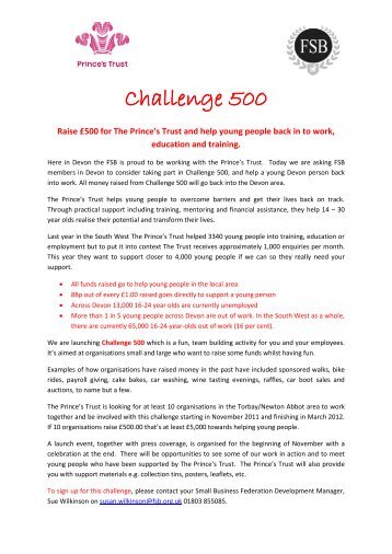 Challenge 500 - Federation of Small Businesses