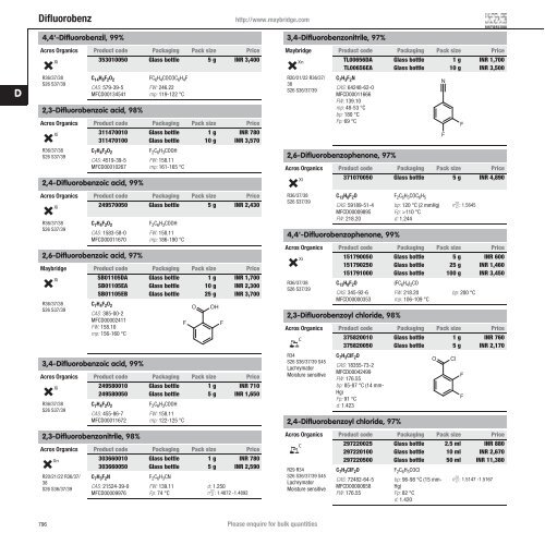 Acros Organics & Maybridge - D