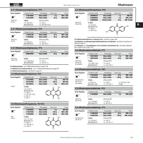 Acros Organics & Maybridge - D