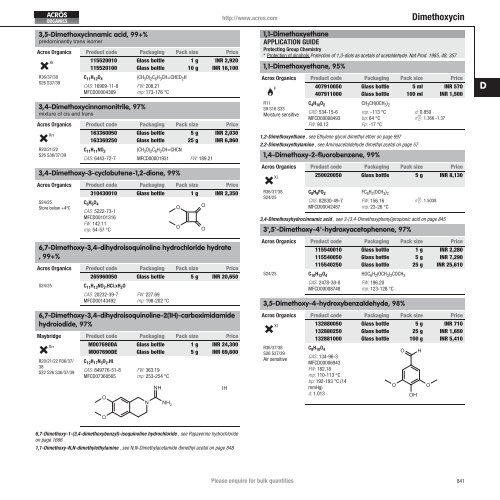 Acros Organics & Maybridge - D