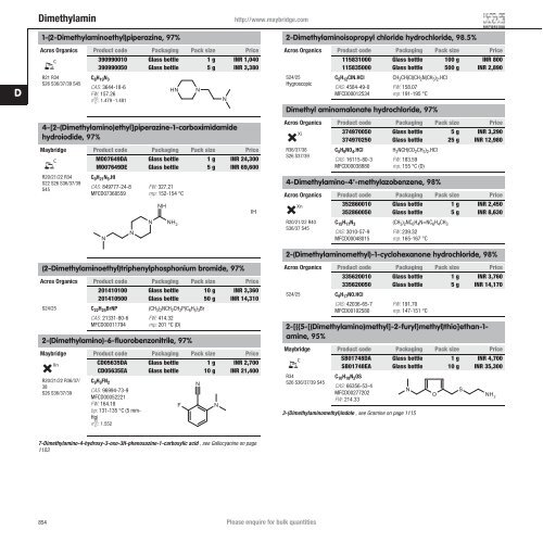 Acros Organics & Maybridge - D