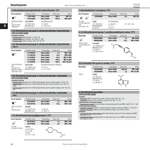 Acros Organics & Maybridge - D