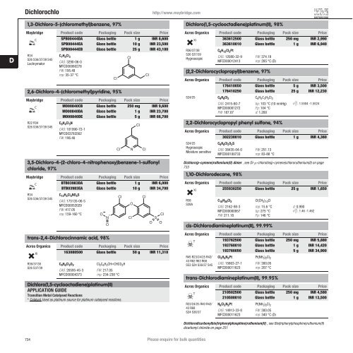 Acros Organics & Maybridge - D