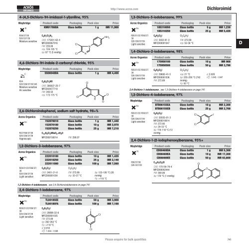 Acros Organics & Maybridge - D