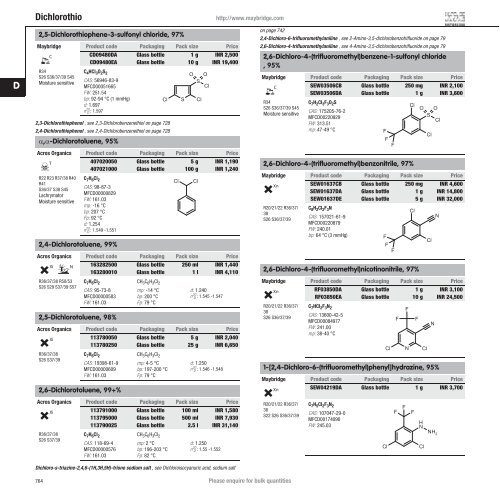 Acros Organics & Maybridge - D