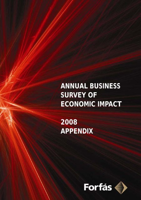 annual business survey of economic impact 2008 appendix - Forfás