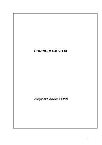 curriculum vitae - Facultad de Ciencias Veterinarias - Universidad ...