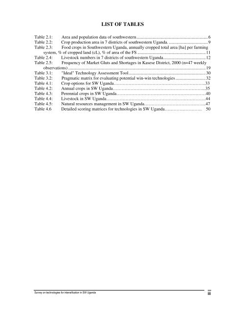 Technologies for intensification in SW Uganda ... - Foodnet - cgiar