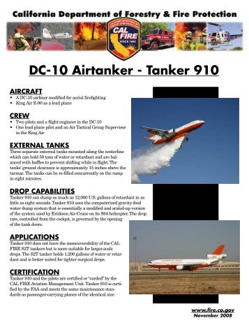 DC-10 Airtanker - Tanker 910 - Cal Fire