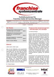 FranchiseSystemzentrale Ausgabe 1 _II-2006_ - Franchise-net