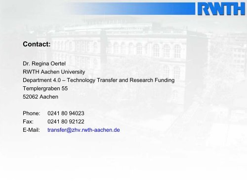 Regional Innovation – RWTH Aachen University's role in regional ...