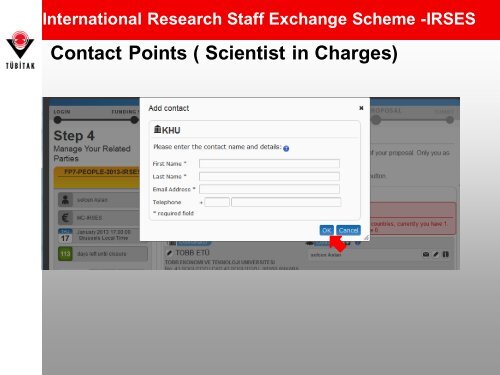 International Research Staff Exchange Scheme -IRSES Project ...