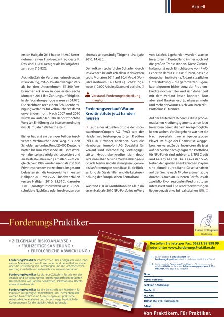 Ausgabe 05 / 2011 - ForderungsPraktiker