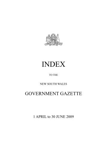 Index vol 2 - 2009.indd - Government Gazette