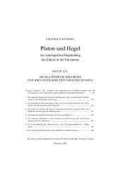 Platon und Hegel - Friedrich Kümmel