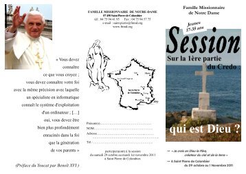 Session sur le Credo - Famille missionnaire de Notre-Dame