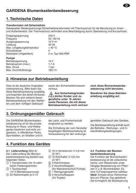 OM, Gardena, Blumenkastenbewässerung, Art 01407, 2013-02