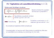 F1: Vågfunktion och sannolikhetsfördelning (1.1-1.4)