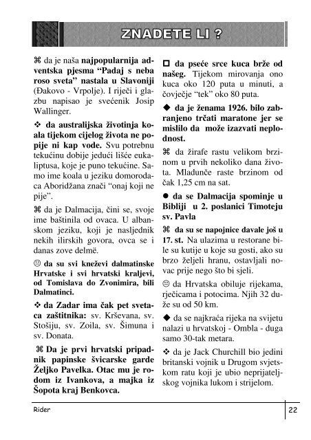 Info list župe Danilo GOD. VII. br. 18. 2010. - BOŽIĆ