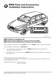 BMW Parts and Accessories Installation Instructions