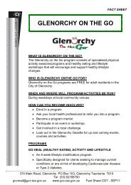 GLENORCHY ON THE GO - Glenorchy City Council