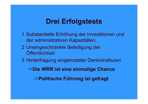 EU Wasser-Rahmenrichtlinie Bedeutung für die ... - Europa im Fluss