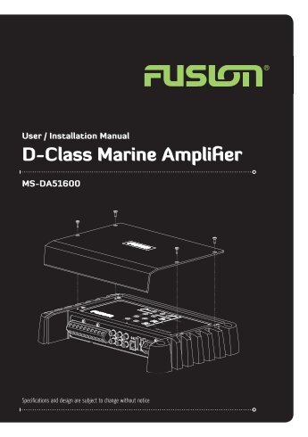 MS-DA51600 Amplifier Manual.indd - Datatail