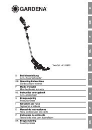 Gebrauchsanweisung - Gardena-ersatzteile.ch