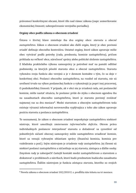 Územná samospráva (učebný text) - Filozofická fakulta UK ...