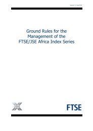 FTSE JSE Africa Index Series Ground Rules v3.0x