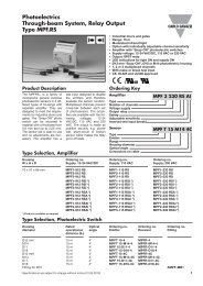 Photoelectrics Through-beam System, Relay Output Type MPF.RS