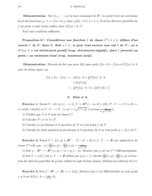 Cours d'Analyse 4 - Faculté des Sciences Rabat