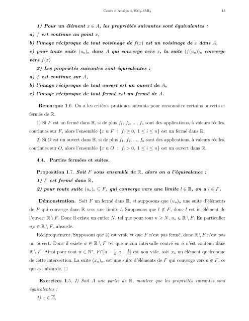 Cours d'Analyse 4 - Faculté des Sciences Rabat