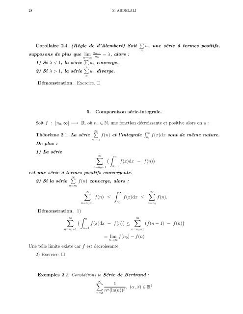 Cours d'Analyse 4 - Faculté des Sciences Rabat