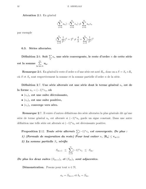 Cours d'Analyse 4 - Faculté des Sciences Rabat