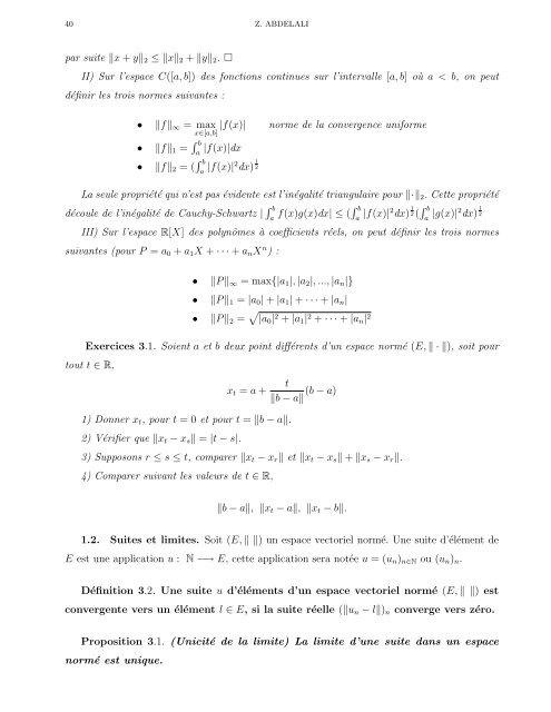 Cours d'Analyse 4 - Faculté des Sciences Rabat