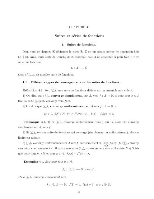 Cours d'Analyse 4 - Faculté des Sciences Rabat