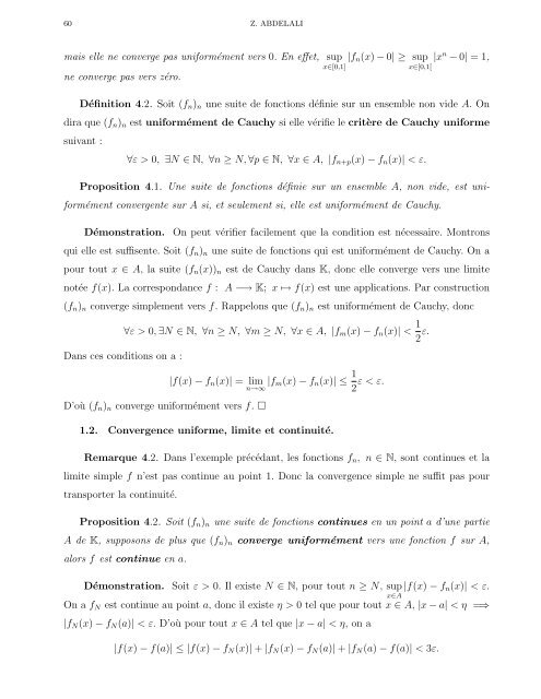 Cours d'Analyse 4 - Faculté des Sciences Rabat